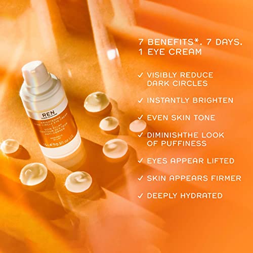 Ren Clean Skincare - Radiance iluminando o creme para os olhos do círculo escuro - hidrata enquanto