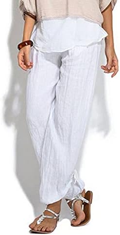 Miashui bolso leggings plus size calças soltas soltas Botões de calça de moda casual Pontas de ioga para
