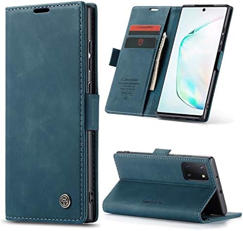 BPOWE Galaxy Note 10 Lite Case, Galaxy A81 Caixa de couro de couro Design clássico com slot de cartão