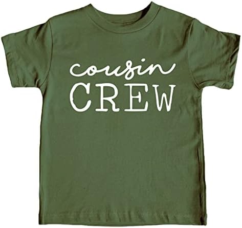 Cousin Crew Camisetas e fusões cursivas para bebês e crianças divertidas para famílias combinando