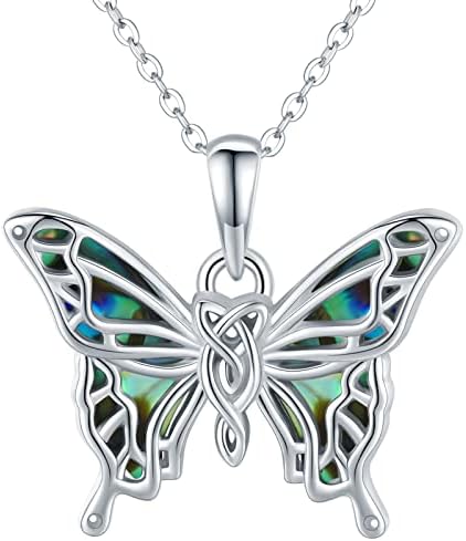 Colares de borboleta de liberdade para mulheres 925 Sterling Silver Butterfly Jóias do dia das mães