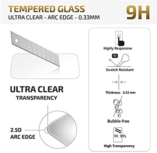 New'C [3 pacote] projetado para o vidro temperado da Samsung Galaxy A10, A10s, M10 Protector de