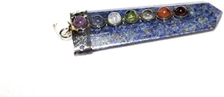 Lapis Lazuli Pingente de chakra plana de 2 polegadas aprox. Jet International Healing Spiritual Divine