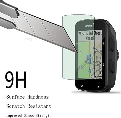Protetor de tela e capa de case de silicone para Garmin Edge 520 Plus/Edge 520 GPS, filme de vidro temperado