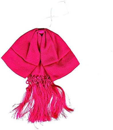 Artesãos mexicanos gravata arco Charro mexicano fantasia cor rosa, grande