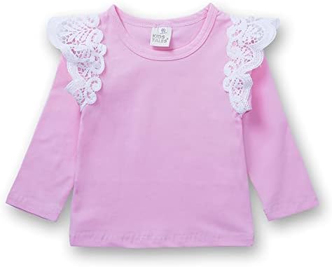 Baby Angel Mosca Manga de algodão camisa recém -nascida menina listrada tampa com asa de renda Little Guy