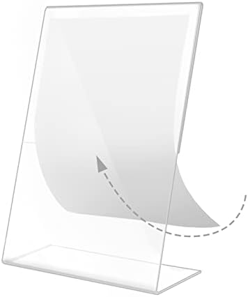 Suporte de sinal acrílico-Stand acrílico transparente de 8,5 x 11 polegadas-Exibir suporte para menu, fotos, fotos,