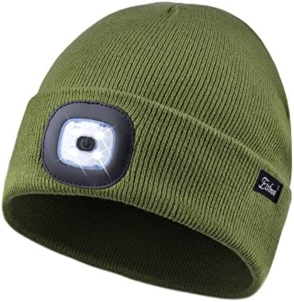 Etsfmoa Unissex Beanie chapéu com os presentes leves para homens pai pai USB Caps recarregáveis