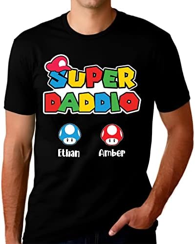 Super Daddo Camisa personalizada personalizada, presente para papai papai, avô crianças com camiseta