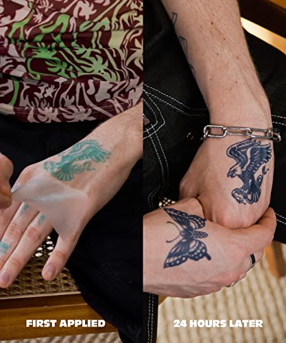 Tatuagens temporárias do Inkbox, tatuagem temporária duradoura, inclui koi floral e faz amor com a tinta à prova