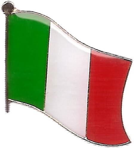 Pacote de 3 pinos de lapela de bandeira italiana, pino de bandeira da Itália