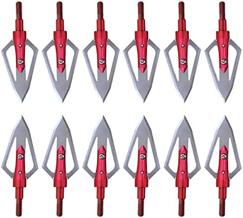 E5E10 Aço planos de browheads com 2 lâminas 100 pontas de flecha de caça de caça de grãos Frea