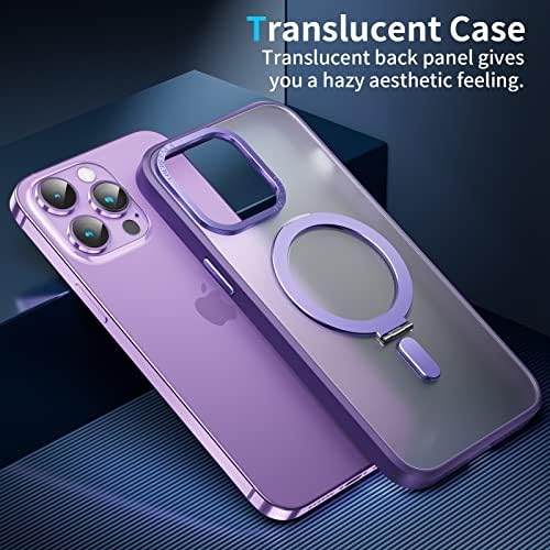 FacWeek para iPhone 14 Pro Max Case Magnetic Kickstand, compatível com MagSafe com protetor de tela+Protetor