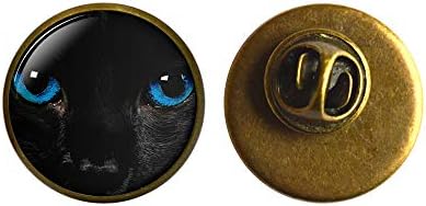 Pino de gato preto, broche de gato, jóias de gato preto, alfinete gótico, alfinete de arte, presente para amigos