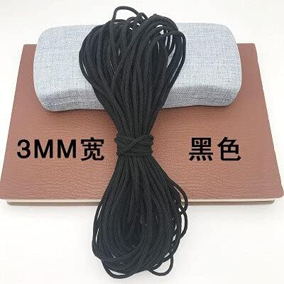 Corda elástica de herrmosa 3mm 3mm preto branco elástico cinza cinta correia corda artesanal