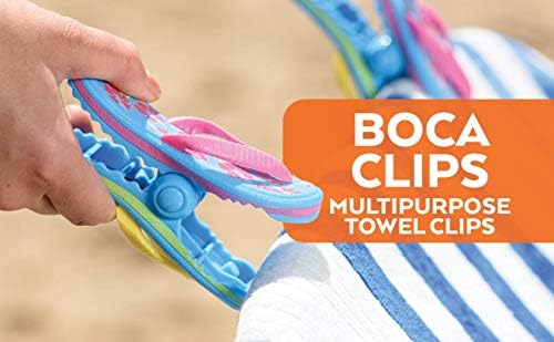 O2Cool Bocaclips - Clipes de toalha de praia para cadeiras de praia, pátio e acessórios de piscina pinos de