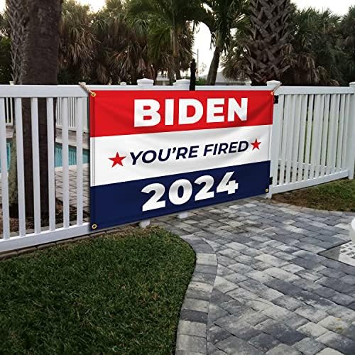 Banner Buzz Torne -o visível Biden Você é demitido 2024 11 oz Banner Flex Flex com ilhós de metal e bordas