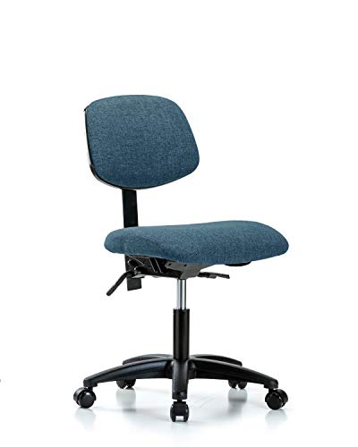 Labtech Seating Lt41469 Base de nylon de cadeira de altura da mesa de tecido, rodízios, azul