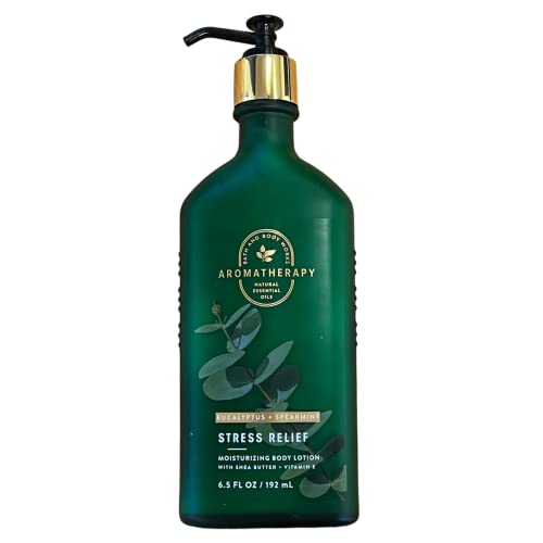 Bath and Body Works Alívio do estresse Eucalyptus Spearmint Gift de 2-6,5 onças hidratante loção