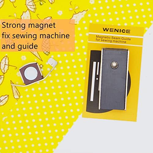 Guia de costura magnética para máquina de costura, Wenice 2 peças Acessórios para máquinas de costura