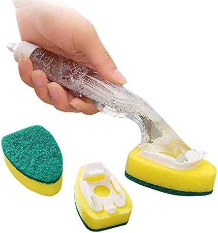 Pincel de limpeza substituível Xwozydr com alça de líquido Dispensador de escova de lavagem de limpeza