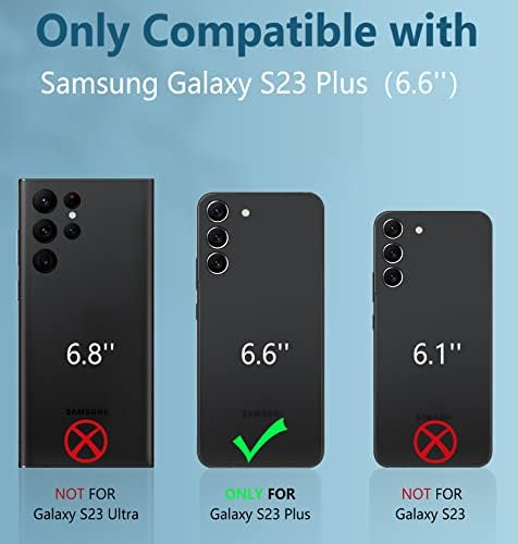 Fntcase for Samsung Galaxy S23-plus Caso: Tampa de proteção à prova de choque robusta pesada com coldre