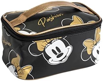 YNC Disney Official Minnie Mouse Bath Bag Saco de cosméticos Perfeito para viagens Hotel Black & White