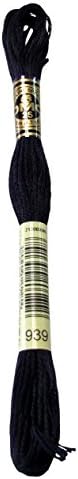 DMC 117-823 6 Floco de algodão bordado de fios, azul marinho escuro, 8,7 jardas
