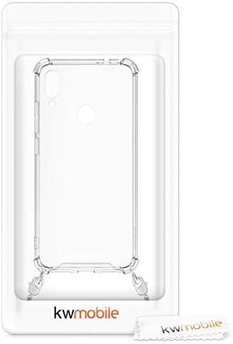 Case Kwmobile Compatível com Xiaomi Redmi Nota 7 / Nota 7 Pro - Caso Crossbody Clear Transparent TPU Tampa