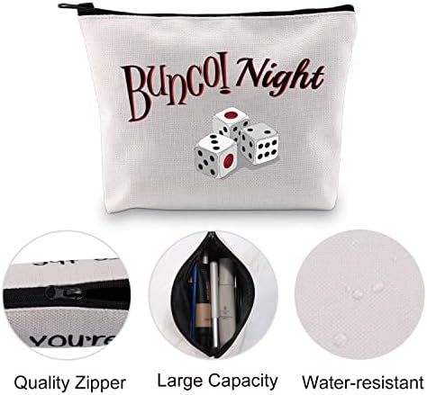 Vamsii Girls Night Out Bunco Party Zipper Bag Dice Game Bunco Night Cosmetic Makeup Bag para jogadores