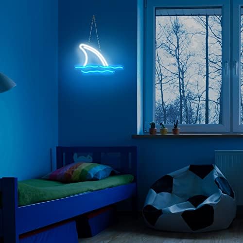 Tubarão liderado sinais de néon de parede de tubarão decorativo neon luz