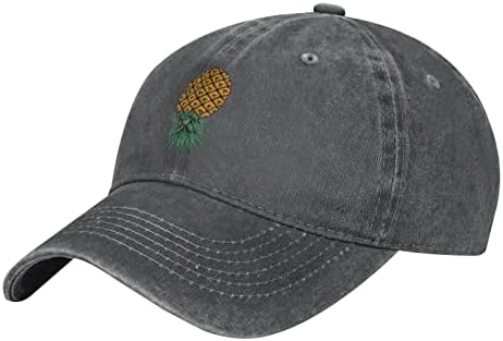 Capace de beisebol clássico unissex de cabeça para baixo de abacaxi chapéu lavado ajustável vintage