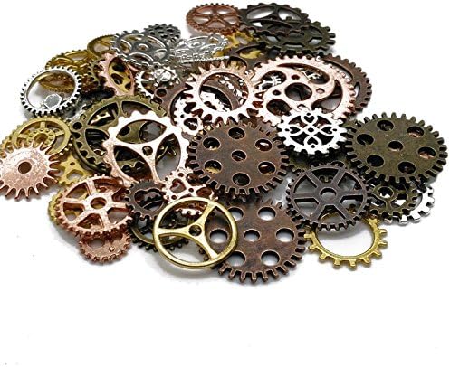 Xin Necessidades 100 gramas de DIY DIY Cor de metal antigo steampunk engrenagens encantos do relógio