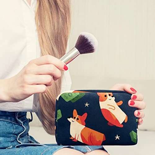 Tbouobt Makeup Bag Zipper Bolsa Travel Organizador Cosmético para Mulheres e Meninas, Animal Cute CARATURA