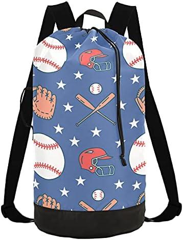 Bolsa de lavanderia esportiva de softbol de beisebol com alças de ombro de lavanderia Backpack Bolsa Fechamento