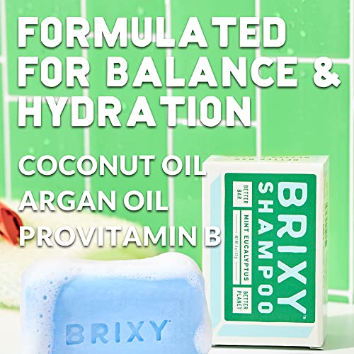 Barra de shampoo Brixy para equilíbrio e hidratação, todos os tipos de cabelo, pH equilibrado e