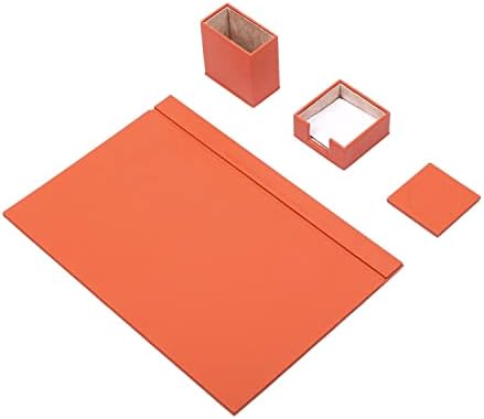 Conjunto de mesa de couro Moog - Padrágio de mesa - Porta de papel - suporte para pen - montanha -russa