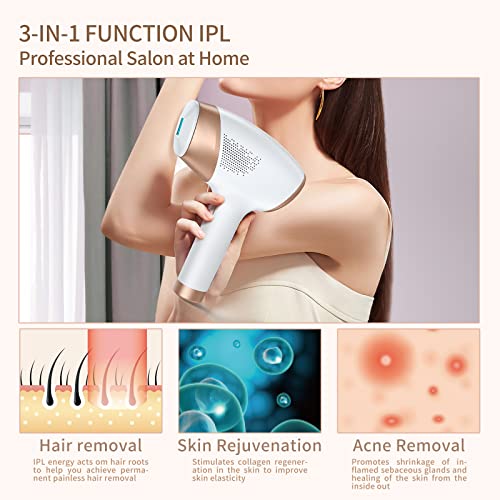 Dispositivo de remoção de cabelo a laser, remoção de cabelo IPL para mulheres indolor com resfriamento