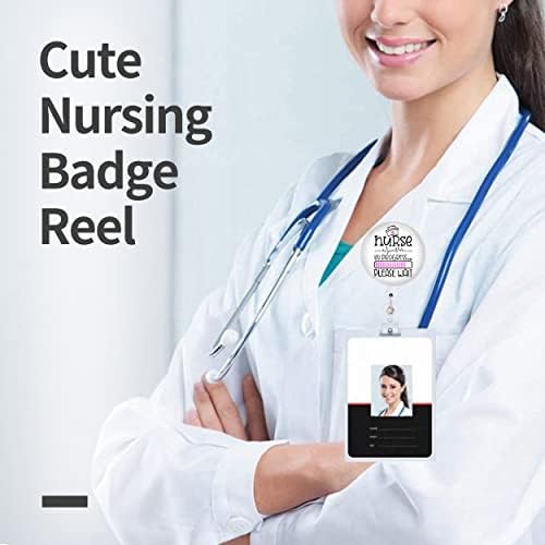 Titular de bobinas de crachá retrátil com clipe de identificação para enfermeiro Nome de etiqueta