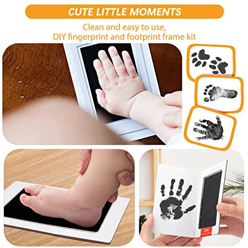 Baby pegada kit de impressão de mão limpa Touch Touch Pad, 5 PCS Kit de impressão de carimbo