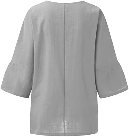 Camisa de linho de algodão da Páscoa para mulheres gnomos fofos camisetas gráficas soltas de manga curta