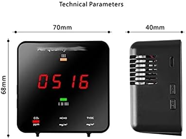 Termômetro Profissional Detector de Dióxido de Carbono Detector Multifuncional do Monitor de Gás HCHO