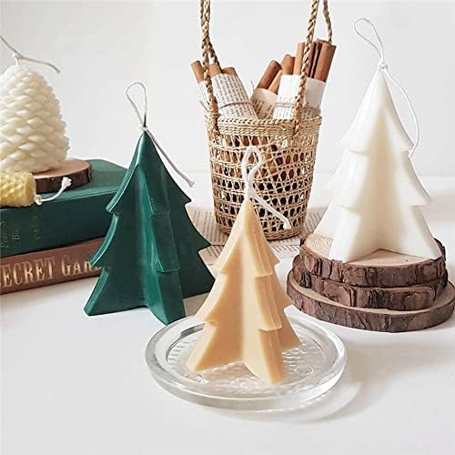 Houchu Christmas Candle Mold acrílico 3D Madeiro artesanato DIY Faça decorações do festival de ferramentas de criação
