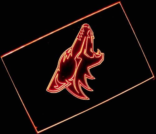 NHL - Phoenix Coyotes com sinal de luz neon