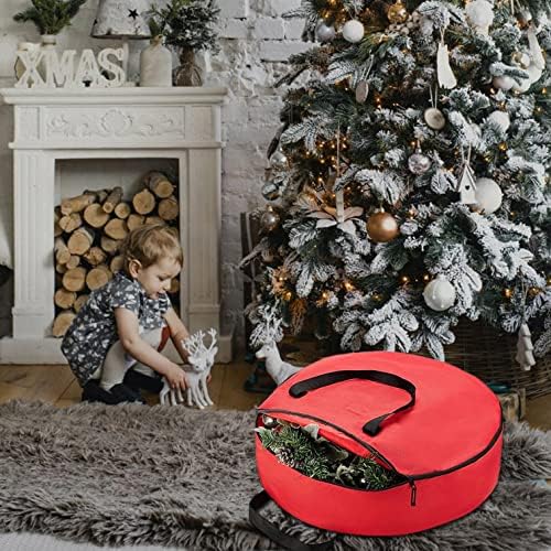 Cokino Christmas Wreath Storage Recipiente Durável Carga de transporte e saco de armazenamento de