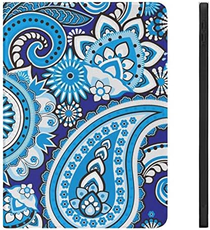 Paisley Blue Print Pattern Case Fit iPad Air4/Air5 （10.9in） Auto Sleep/Wake Slim Lightweight Trifold Stand Tampa
