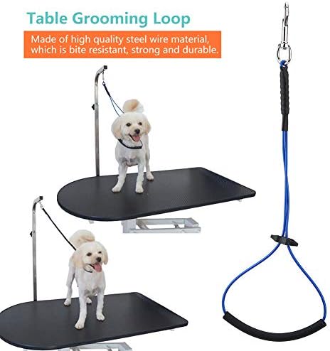 Luz de preparação para cães Restokki, Animal ajustável de animais fixos corda de corda de cão de cachorro helicóptero de laço único para a banheira de banheira de mesa de estimação banheira
