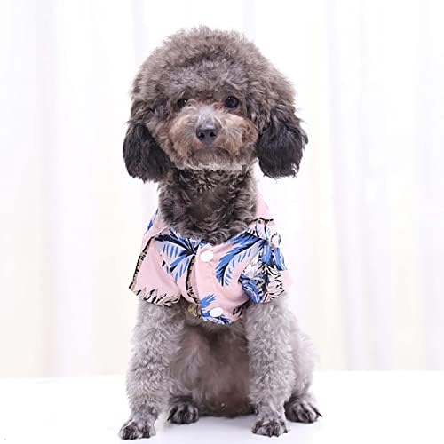 Suéter macio para cães para pequenas camisas de verão para animais de estimação camisa de cachorro floral de estilo