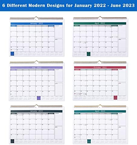 Calendário de Goldeee 2022,18 meses 2022 Calendário de parede de janeiro de 2022 a junho de 2023,15 x 10,5