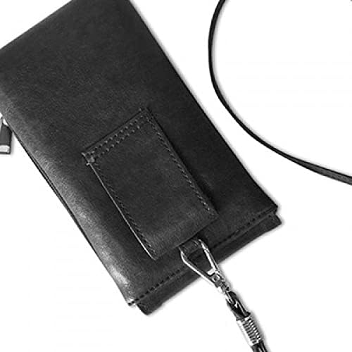 Flores de tela pintando bolsa de carteira de telefone de milho pendurado bolsa móvel bolso preto